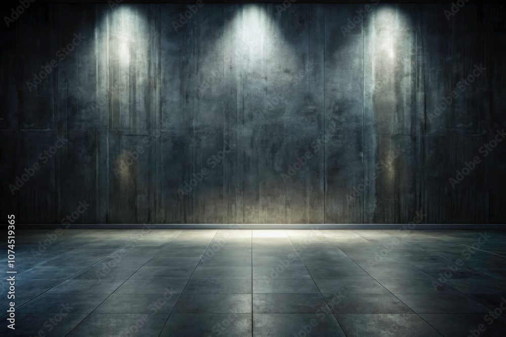 Long Exposure of Dark Textured Wall with Smooth Reflective Floor, Atmospheric Empty Space for Creative Presentations, Ideal Copy Space for Modern Design Concepts Long Exposure of Dark Textured Wall with Smooth Reflective Floor, Atmospheric Empty Space for Creative Presentations, Ideal Copy Space for Modern Design Concepts