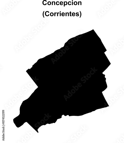 Concepcion department (Corrientes) blank outline map