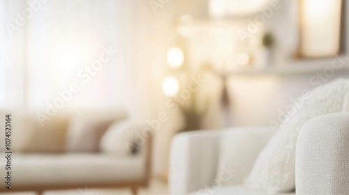 A cozy living room with soft furnishings and gentle lighting creating a warm atmosphere, ideal for relaxation and comfort