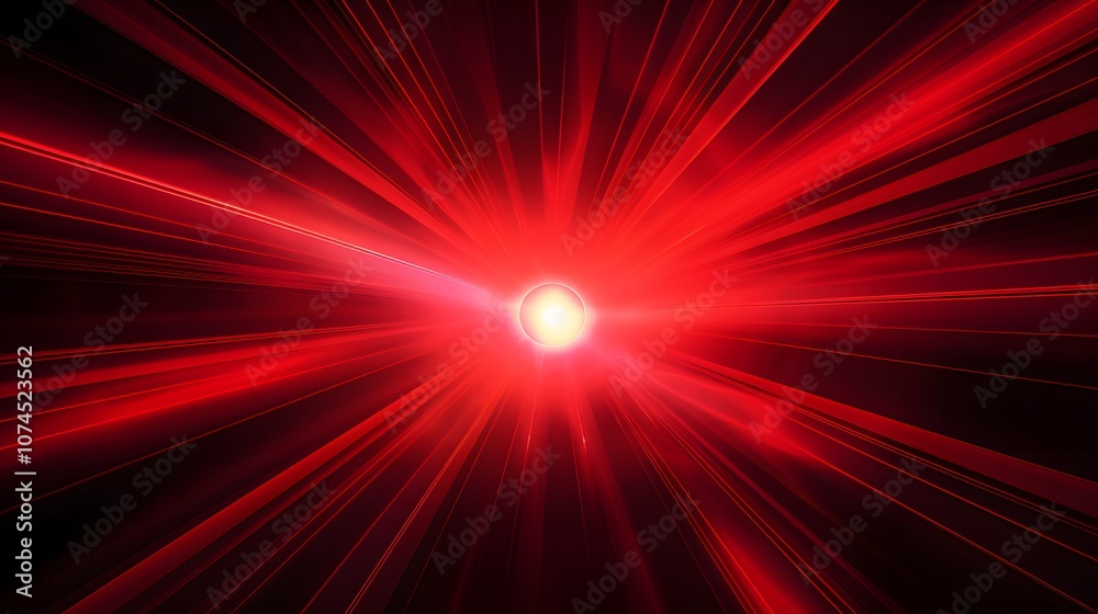Obraz premium Radial red light through the tunnel glowing in the darkness for print designs templates, Advertising materials, Email Newsletters, Header webs, e commerce signs retail shopping, advertisement business