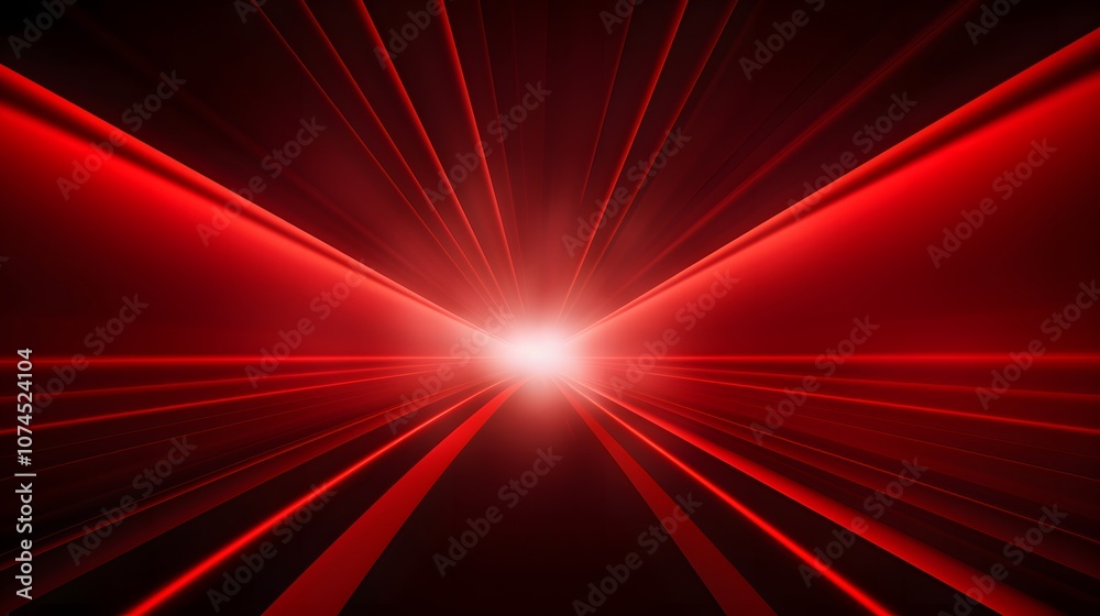 Fototapeta premium Radial red light through the tunnel glowing in the darkness for print designs templates, Advertising materials, Email Newsletters, Header webs, e commerce signs retail shopping, advertisement business