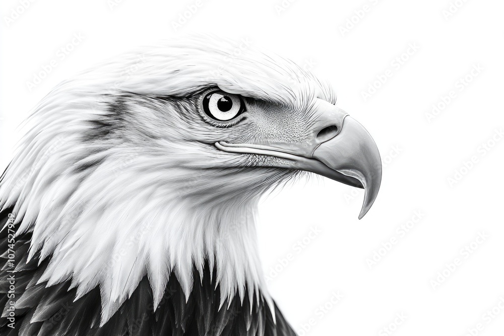 A black and white photograph of an eagle's outline against the sky A black and white photograph of an eagle's outline against the sky
