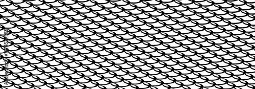 Abstract, Geometric, Curve Lines, pattern, Illustration, vector, alternating overlapping, symmetrical, orderly arrangement background, black and white, banner, website, template.