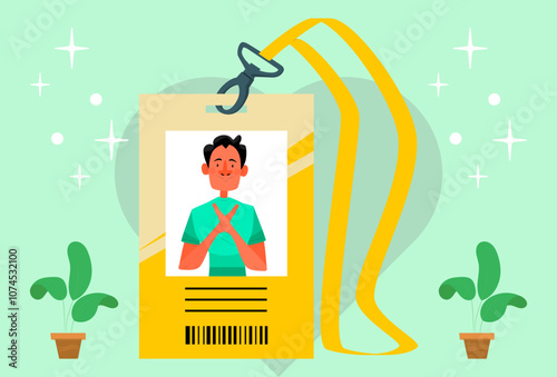 110 - Id Card Concept Illustration