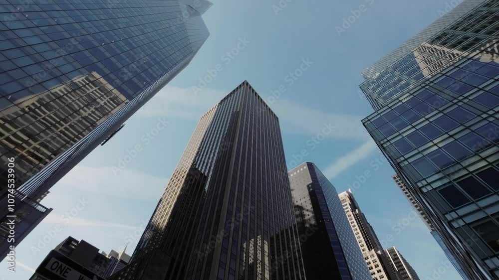 Modern Skyscrapers Stretching Upwards Towards the Sky Modern Skyscrapers Stretching Upwards Towards the Sky