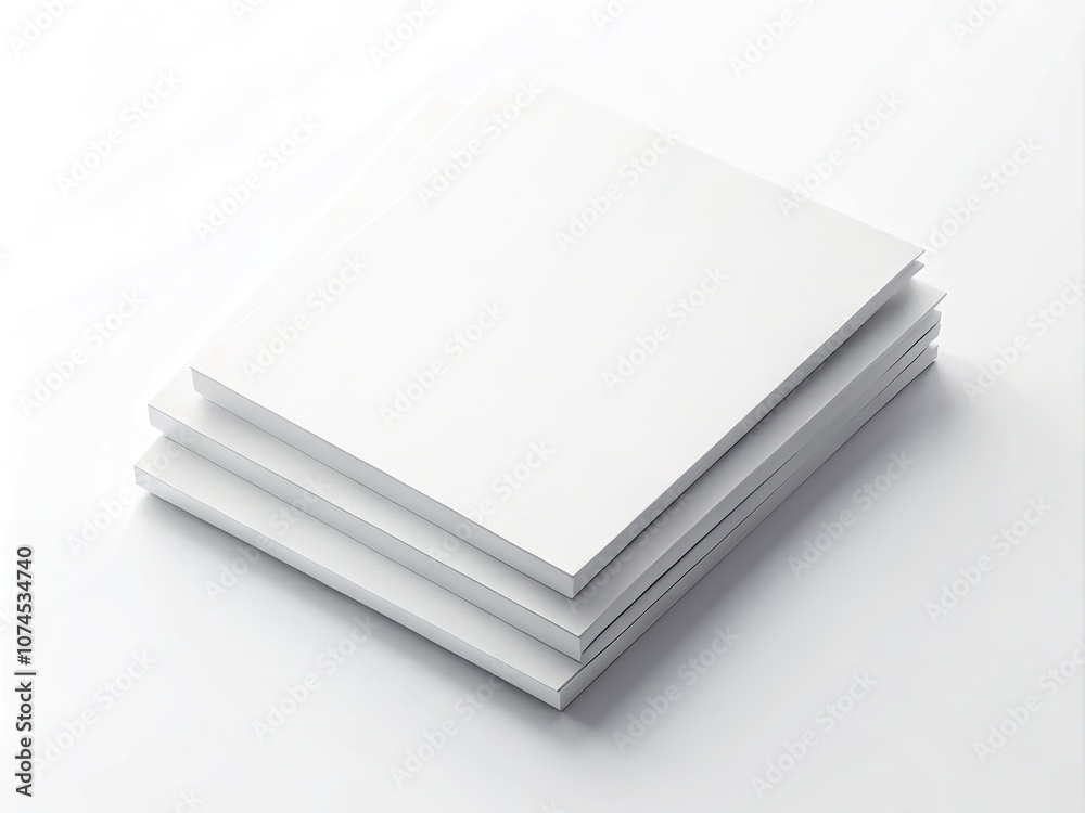 Realistic Empty A4 Paper Sheets, Note Templates, Copy Space