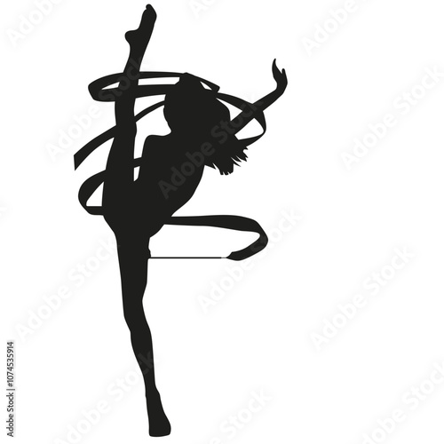 Rhytmic Gymnastic athlet Ballerina silhouette