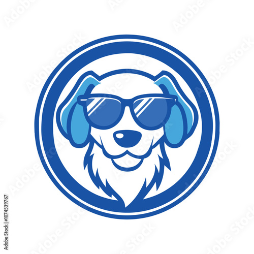 Cute Dog with Headphones Vector Illustration - Playful and Stylish Music-Loving Pet Character for Entertainment and Fun Art photo