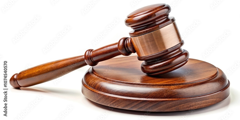 Judge Instrument Wooden Judge Gavel and Soundboard Isolated on White Background for ...