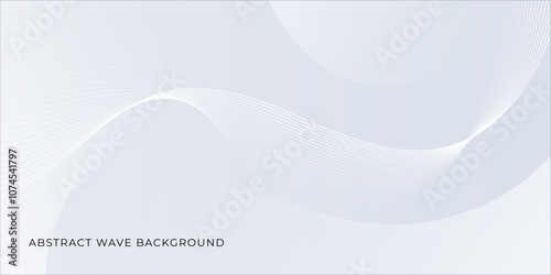 Modern abstract wave background. White line pattern. Dynamic wave pattern. Futuristic technology concept. Vector illustration