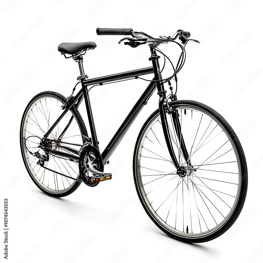 Fototapeta premium Bicycle isolated on a white background, close up