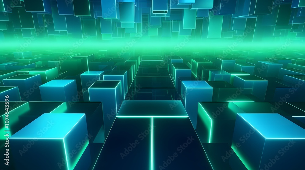 3d rendering of mind green and blue abstract geometric background. Scene for advertising, technology, showcase, banner, game, sport, cosmetic, business, metaverse. Sci-Fi Illustration. Product displa
3d rendering of mind green and blue abstract geometric background. Scene for advertising, technology, showcase, banner, game, sport, cosmetic, business, metaverse. Sci-Fi Illustration. Product displa