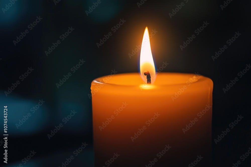 A Single Candle Flame Illuminates the Darkness A Single Candle Flame Illuminates the Darkness