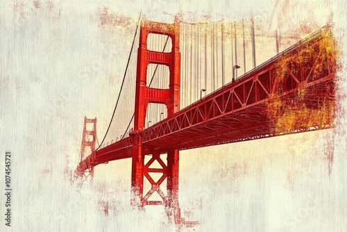 A clock-tower stands atop a bridge, providing a sense of time and place