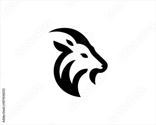 Wallpaper Mural Silhouette Goat Logo Design Icon Symbol Vector Template. Black Goat Head Logo Vector Illustration  Torontodigital.ca