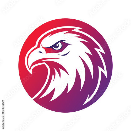 Majestic Eagle Head Vector Illustration - Powerful Silhouette of a Fierce Bird of Prey Symbolizing Strength and Freedom