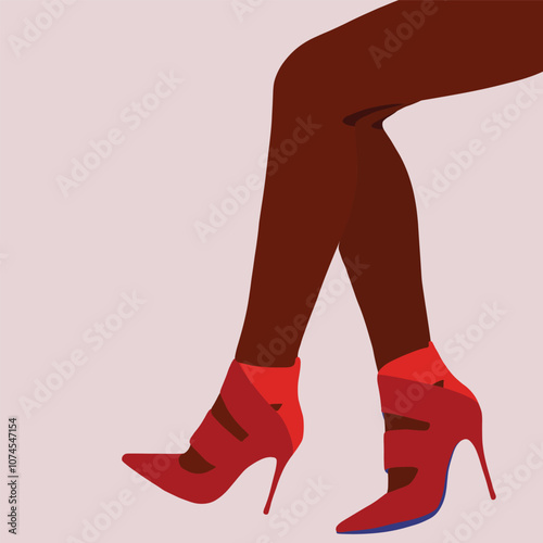 Woman high heel shoes illustration