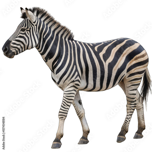 zebra isolated on transparent background , png