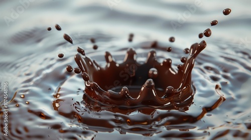 Liquid chocolate crown splashes