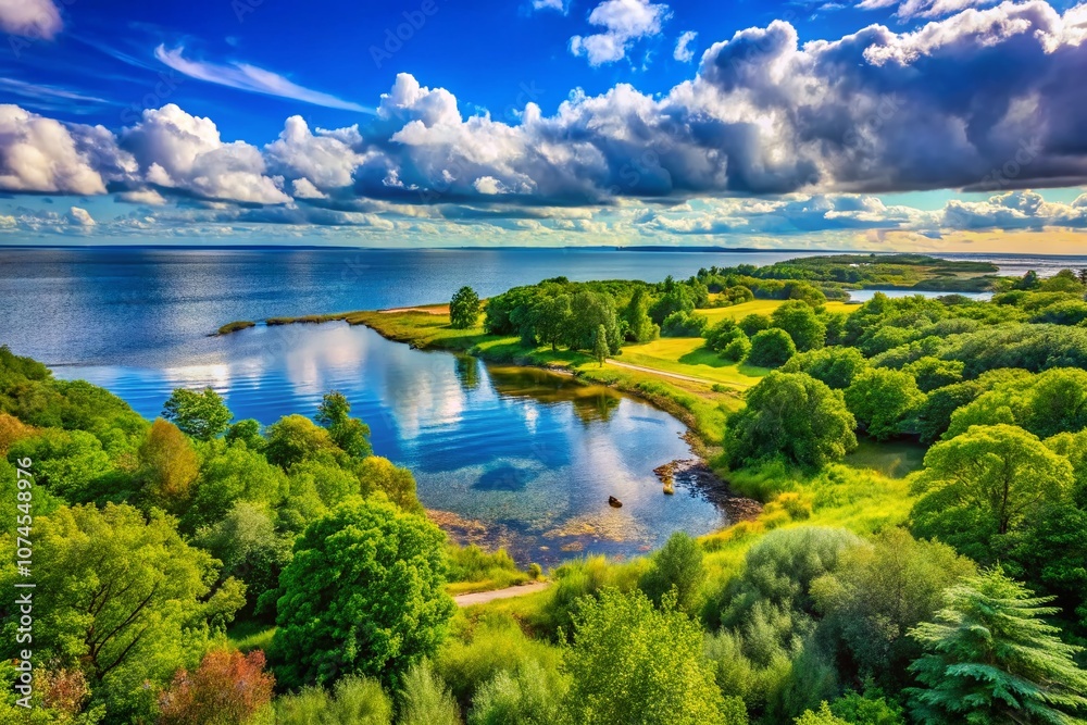 Stunning View over Bunkeflo Strandangar Nature Reserve in Malmö, Sweden, Showcasing Serene Landscapes and Vibrant Flora Under a Clear Blue Sky Stunning View over Bunkeflo Strandangar Nature Reserve in Malmö, Sweden, Showcasing Serene Landscapes and Vibrant Flora Under a Clear Blue Sky