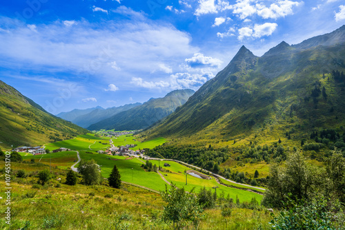 Village of Wirl and Galtür in the Paznaun Valley, State of Tirol, Austria photo