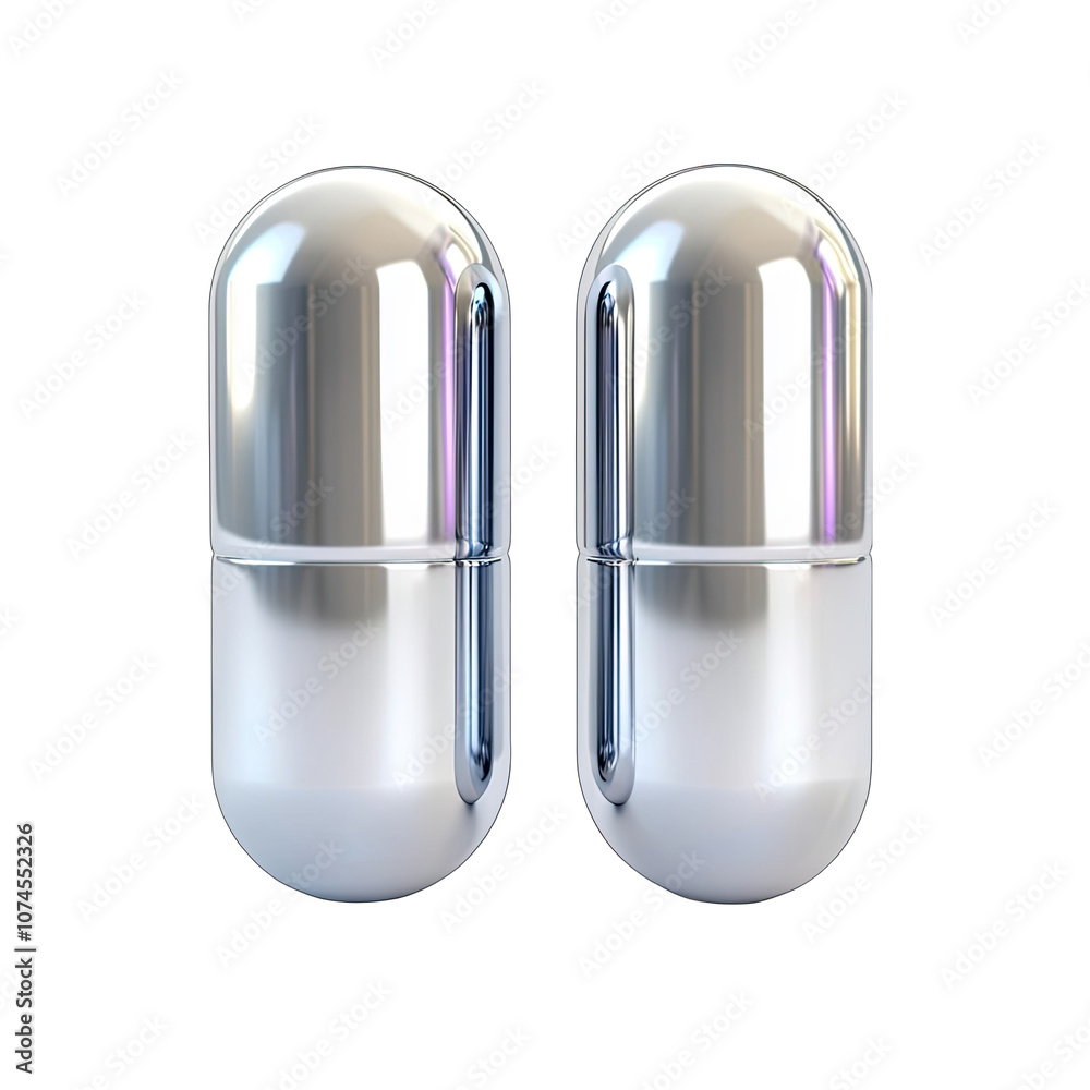 pills on white background