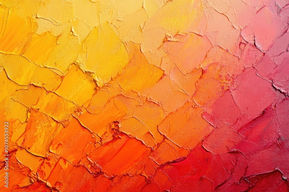 A detailed view of a vibrant artwork featuring warm colors, great for editorial use in design or educational contexts A detailed view of a vibrant artwork featuring warm colors, great for editorial use in design or educational contexts