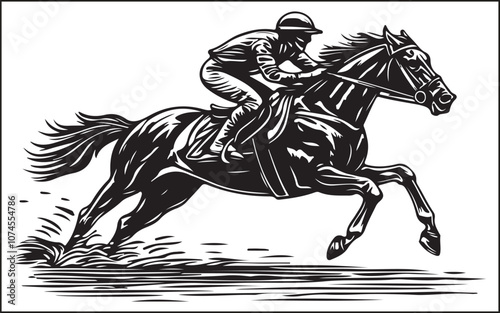 Desert Cowboy Vector Silhouette 