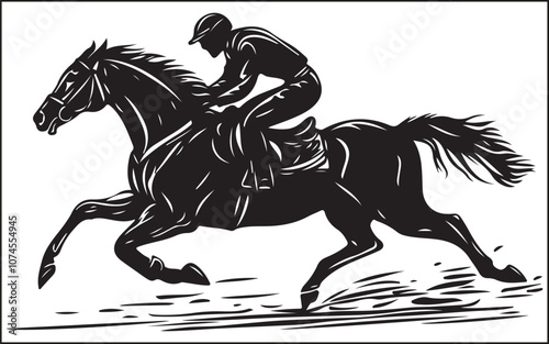 Desert Cowboy Vector Silhouette 