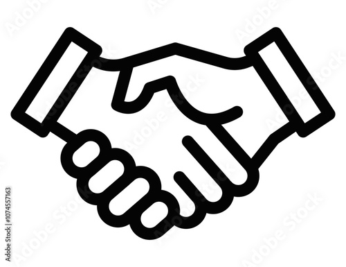 Handshake agreement icon, vector illustration. Editable stroke.