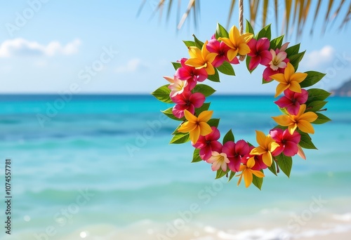 flowers on the beach