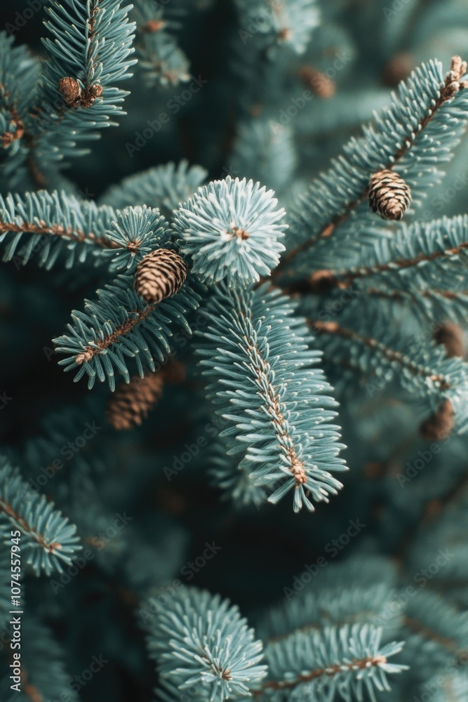 A close up shot of a pine tree with cones A close up shot of a pine tree with cones