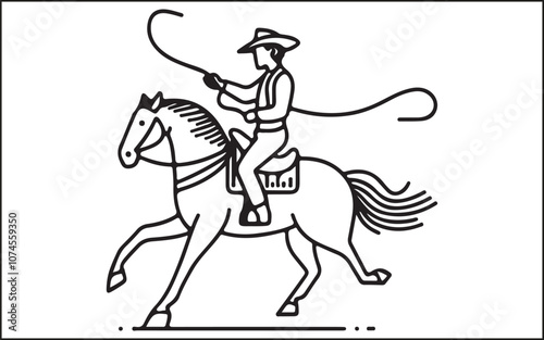 Desert Cowboy Vector Silhouette 