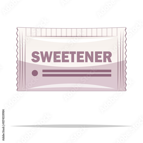 Sweetener packet vector isolated illustration