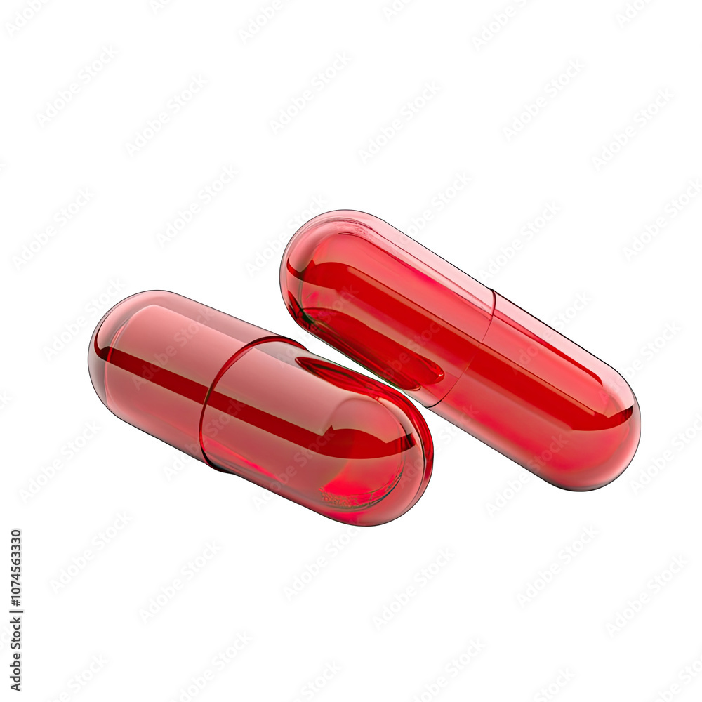 pills on white background pills on white background