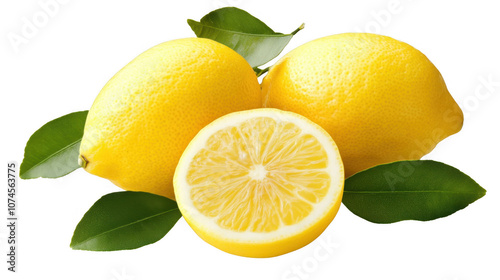 Wallpaper Mural Fresh Juicy Lemons with Leaves Citrus Fruit Healthy Food Torontodigital.ca