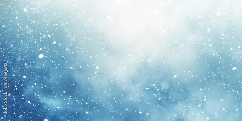 Soft grainy winter gradient background in blue with falling snow. Suitable for holiday banners, advertisements, invitations, cards Soft grainy winter gradient background in blue with falling snow. Suitable for holiday banners, advertisements, invitations, cards
