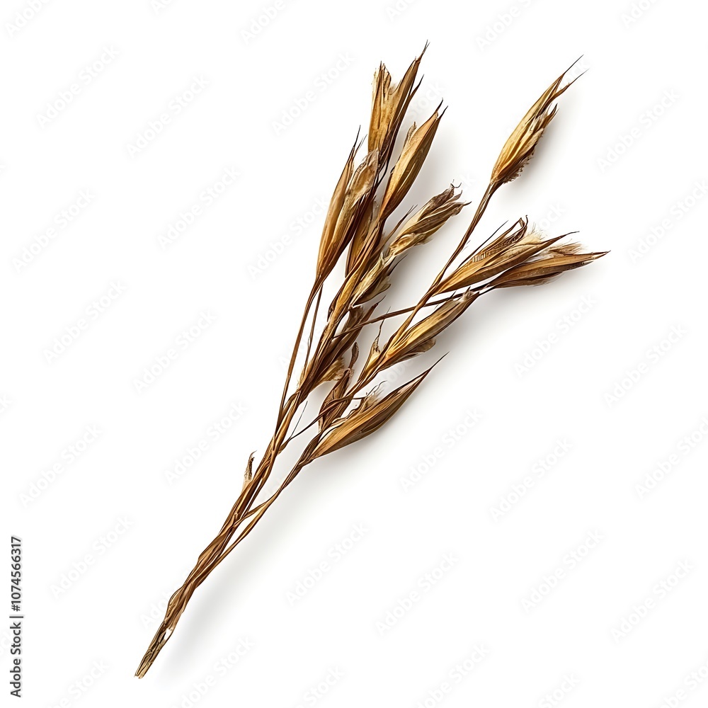 Bentgrass Seed isolated on a white background, close up