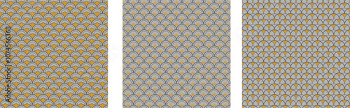 hexagonal motif with blue yellow and white colors