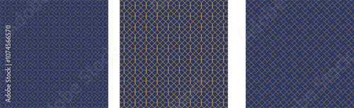 hexagonal motif with blue yellow and white colors