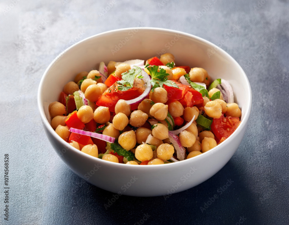 chickpeas salad with tomato and onion chickpeas salad with tomato and onion