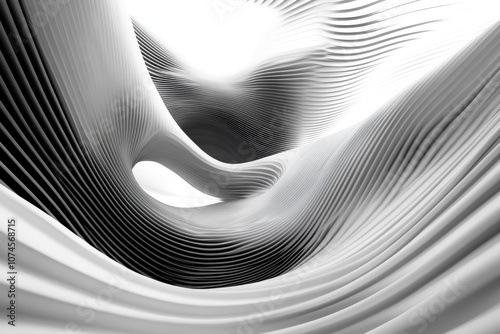 A simple yet striking image of a curved object in monochrome