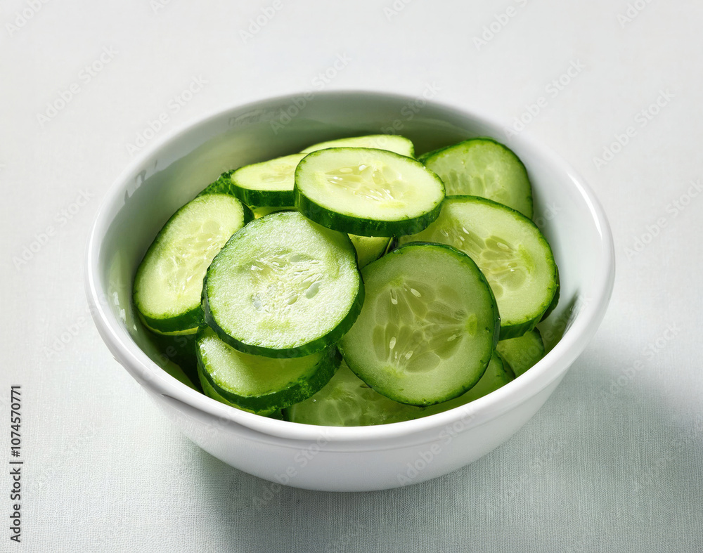 sliced cucumber in a bowl, organic cucumber in a bowl sliced cucumber in a bowl, organic cucumber in a bowl