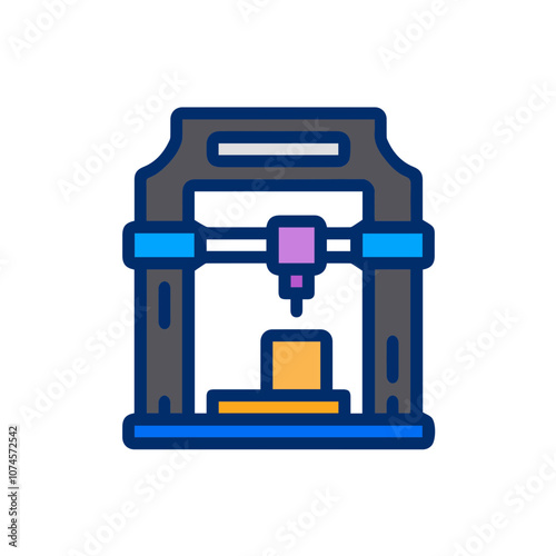 Computer printer icon symbol vector image Illustration