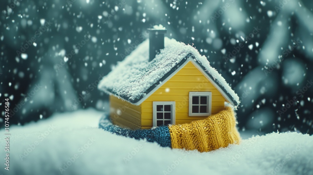 Fototapeta premium Snowy Toy House