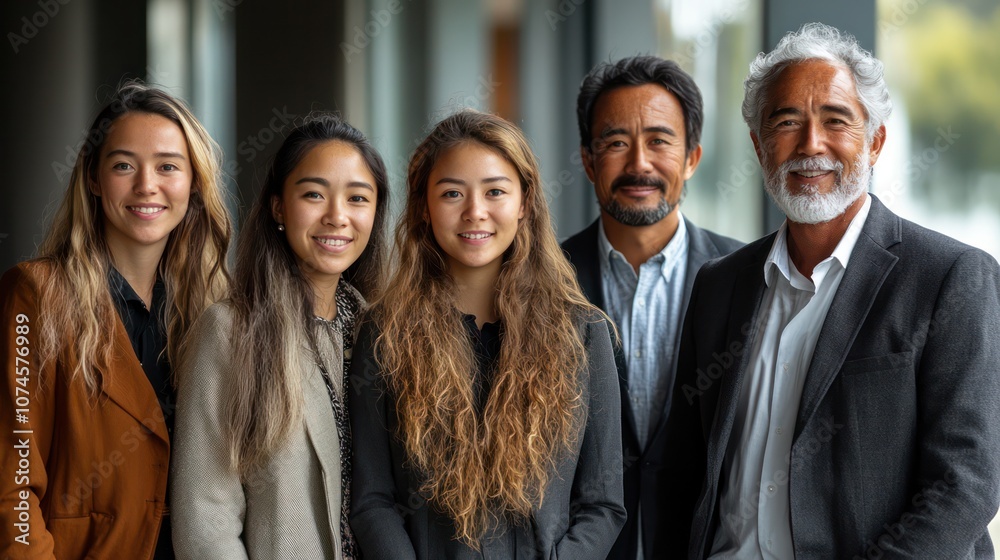Group of New Zealand business professionals, various ages, including youth and elderly, isolated, white background Group of New Zealand business professionals, various ages, including youth and elderly, isolated, white background