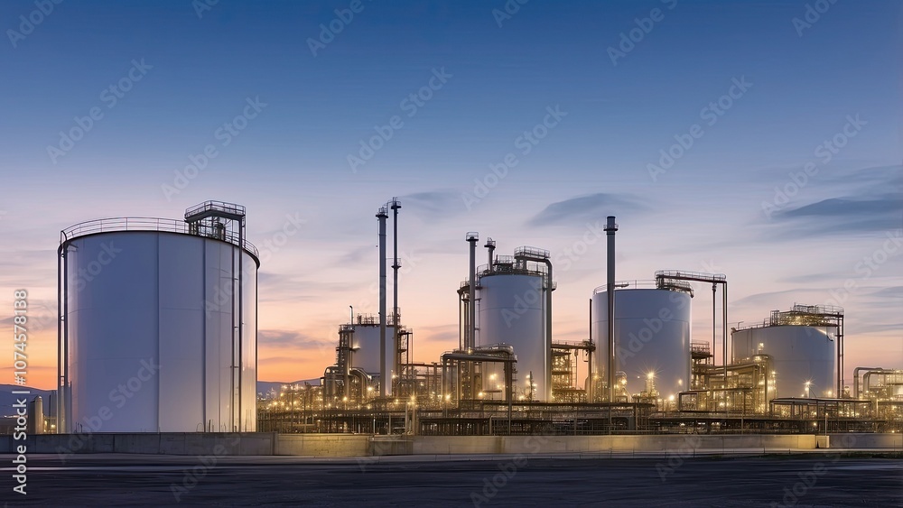 Storage tanks, the foundation of the energy infrastructure, are found in petrochemical factories. Concepts of oil demand price charts and industrial technology in energy production Storage tanks, the foundation of the energy infrastructure, are found in petrochemical factories. Concepts of oil demand price charts and industrial technology in energy production