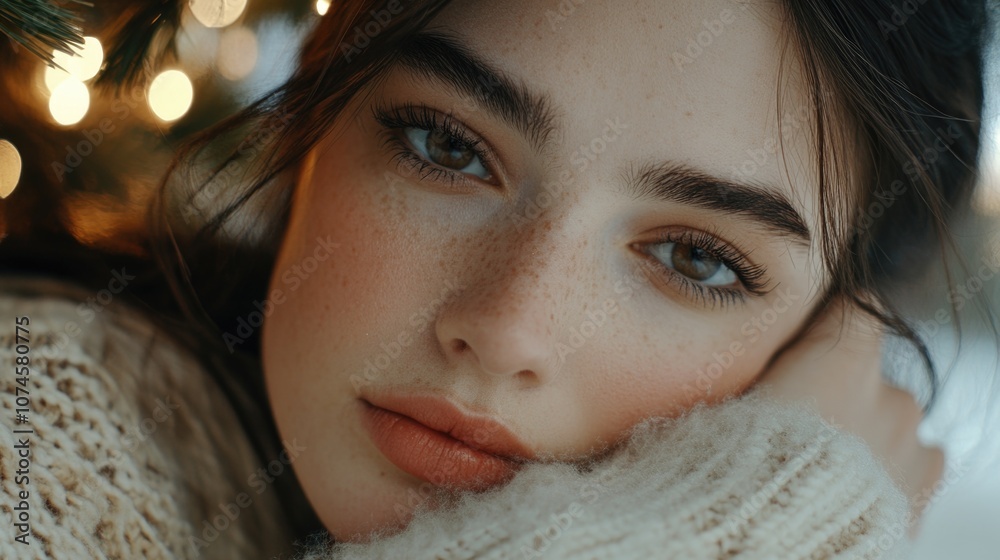 A person's upper body with a sweater worn, suitable for everyday use or casual settings A person's upper body with a sweater worn, suitable for everyday use or casual settings