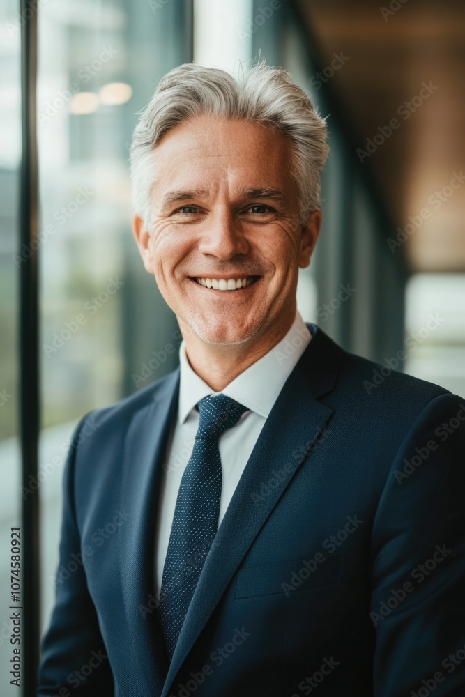 Man in suit and tie near window Man in suit and tie near window