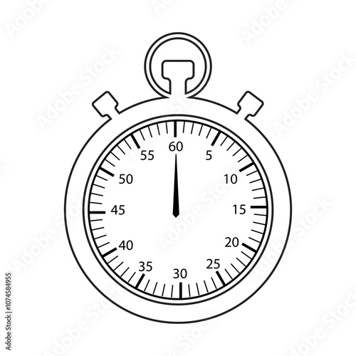 Stopwatch line vector icons on a white background